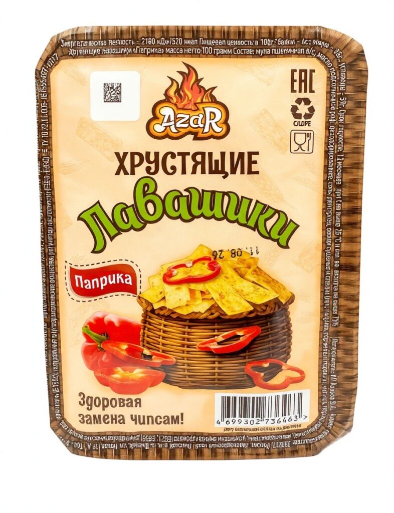 снэкмания хрустящие лавашики со вкусом паприка