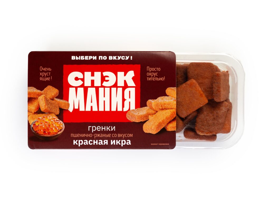 снэкмания гренки красная икра