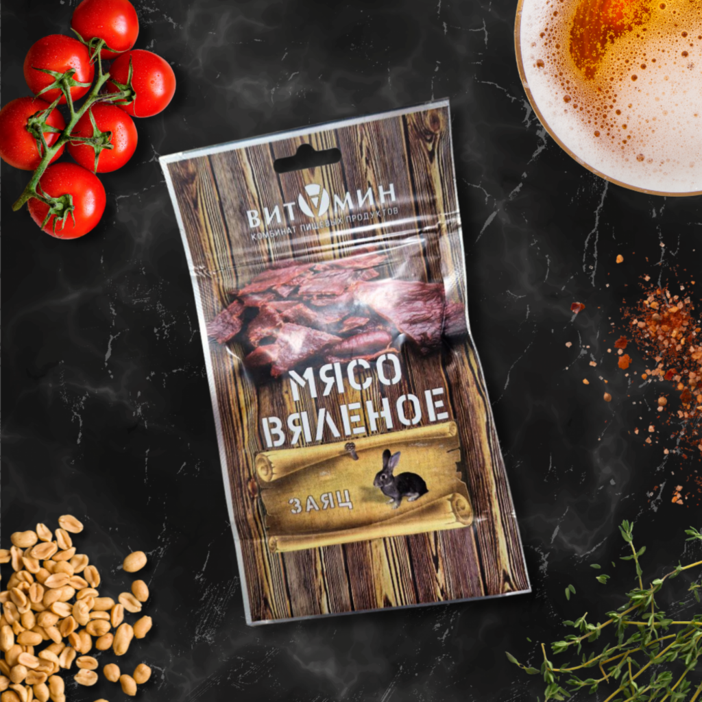 деликатес вяленное мясо заяц 50 гр