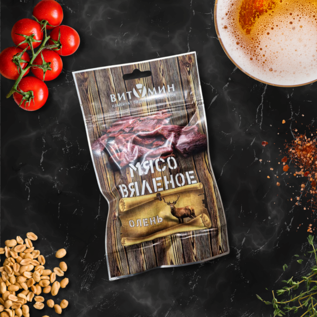 деликатес вяленное мясо олень 50 гр