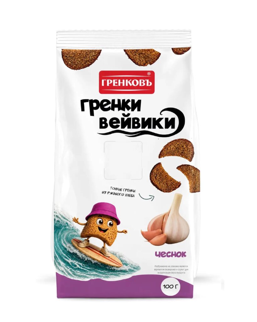 гренковъ гренки ржано-пшеничные с чесноком "вейвики"